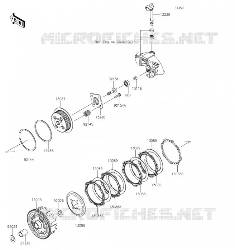 EMBRAYAGE Kawasaki MOTOS 125 2019 Z125  BR125KKFA