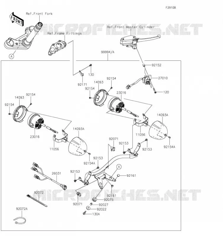 Accessory(Sub Lamp) Kawasaki MOTOS 650 2019 VULCAN S CAFE  EN650EKF
