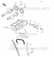 ARBRE A CAME/TENDEUR pour Kawasaki Z300 2017