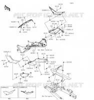CACHE LAT&Eacute;RAL/GARDE CHAINE pour Kawasaki Z300 2017