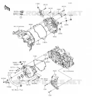 COUVERCLES MOTEUR pour Kawasaki Z300 2017