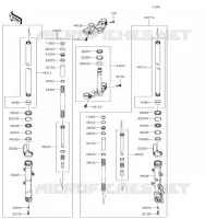 FOURCHE pour Kawasaki Z300 2017