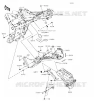 GARDE BOUE ARRI&Egrave;RE pour Kawasaki Z300 2017