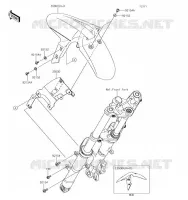 GARDE BOUE AVANT pour Kawasaki Z300 2017