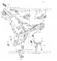 PIECE DE CADRE (COUVERTURE) pour Kawasaki Z300 2017