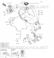 RESERVOIR CARBURANT pour Kawasaki Z300 2017