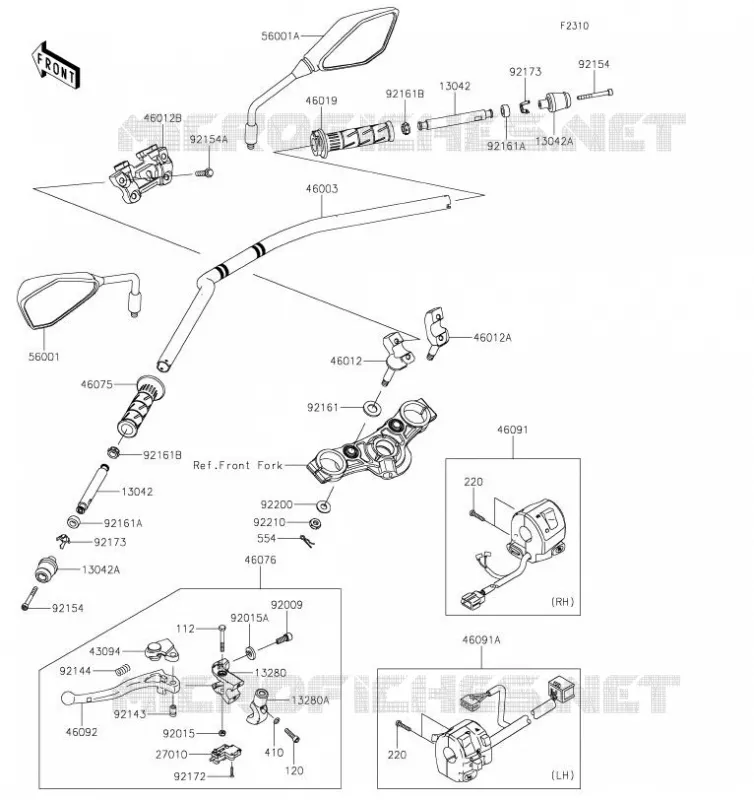 GUIDON Kawasaki MOTOS 650 2019 Z650  ER650GKF