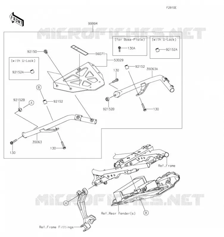 ACCESSOIRE (SUPPORT TOP CASE) Kawasaki MOTOS 650 2019 Z650  ER650HKF