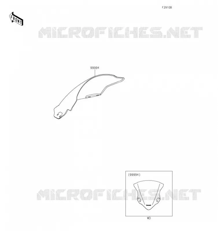 ACCESSOIRE(PARE-BRISE) Kawasaki MOTOS 400 2019 NINJA 400  EX400GKF