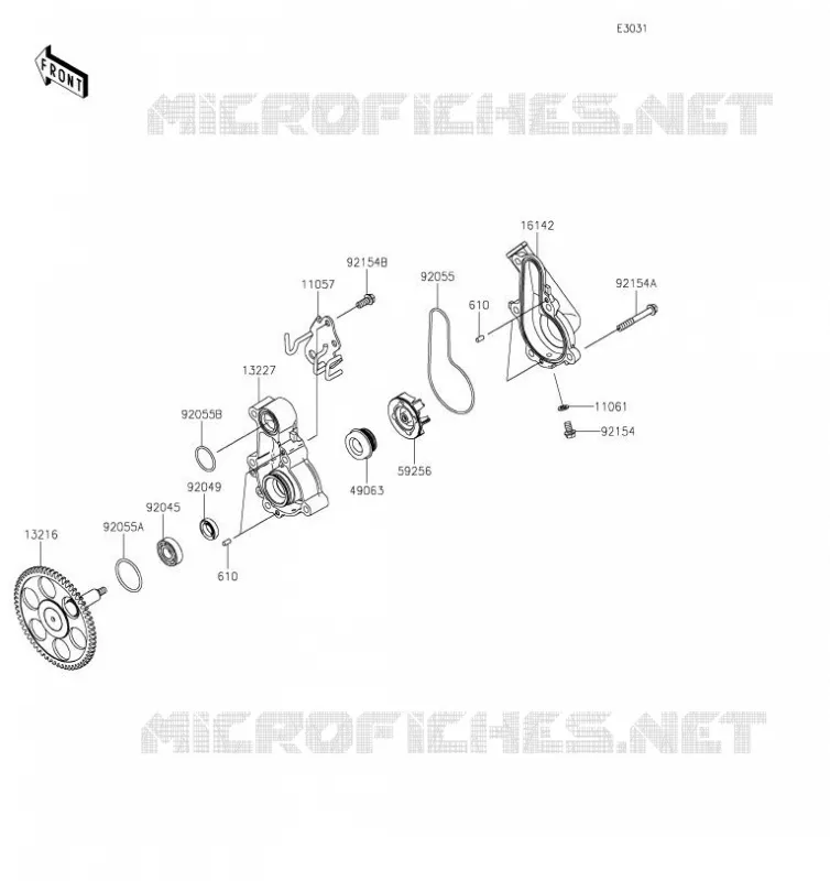 POMPE &Agrave; EAU Kawasaki MOTOS 400 2019 NINJA 400  EX400GKF