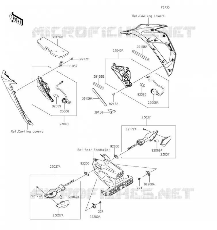 CLIGNOTANTS Kawasaki Motorcycle 400 2019 NINJA 400  EX400HKF