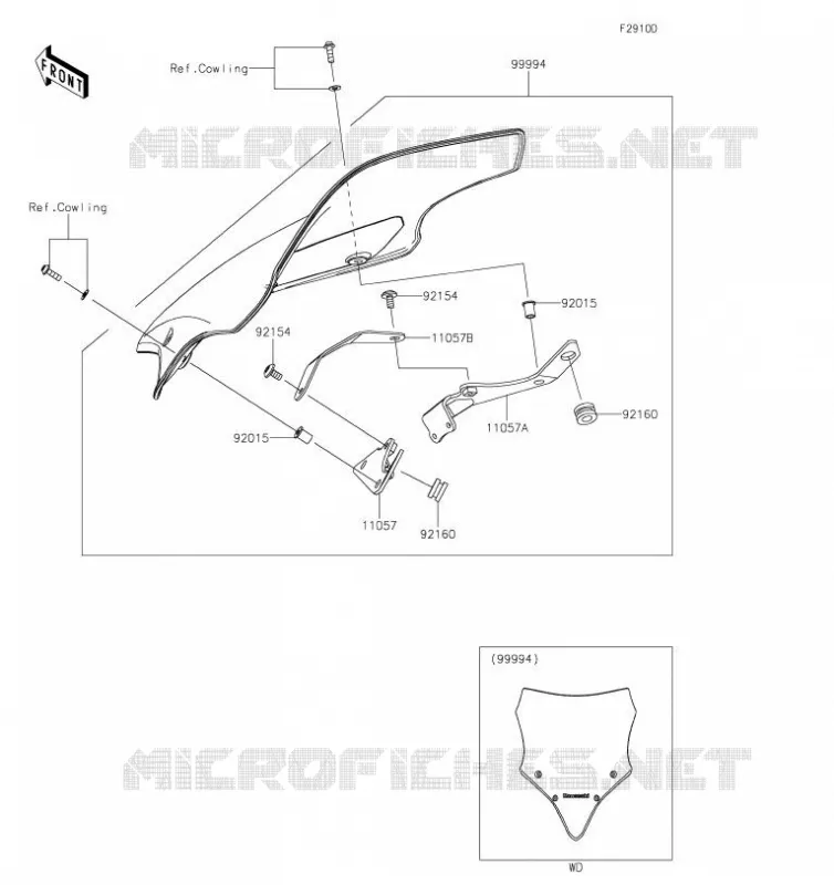 ACCESSOIRE(PARE-BRISE) Kawasaki MOTOS 650 2019 NINJA 650  EX650JKF