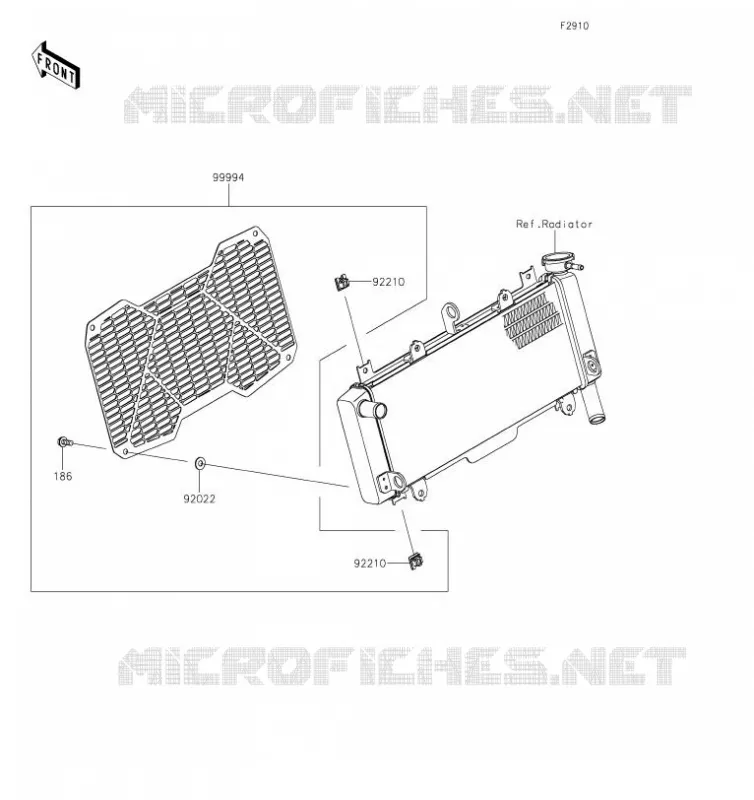 Accessory(Radiator Screen) Kawasaki MOTOS 650 2019 NINJA 650  EX650JKF