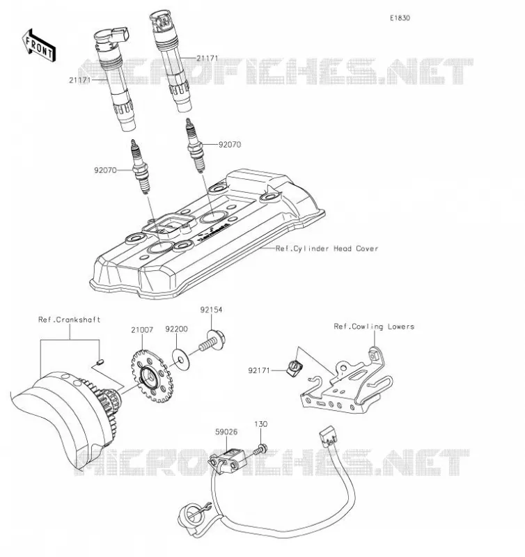 SYSTEME D&acute;ALLUMAGE Kawasaki MOTOS 650 2019 NINJA 650  EX650JKF