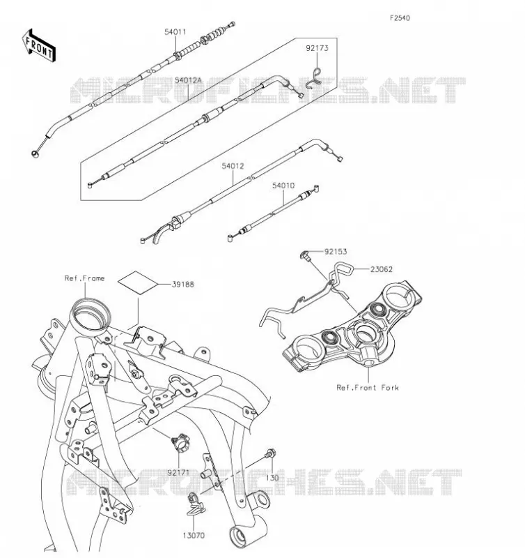CABLES Kawasaki MOTOS 650 2019 NINJA 650  EX650KKFA