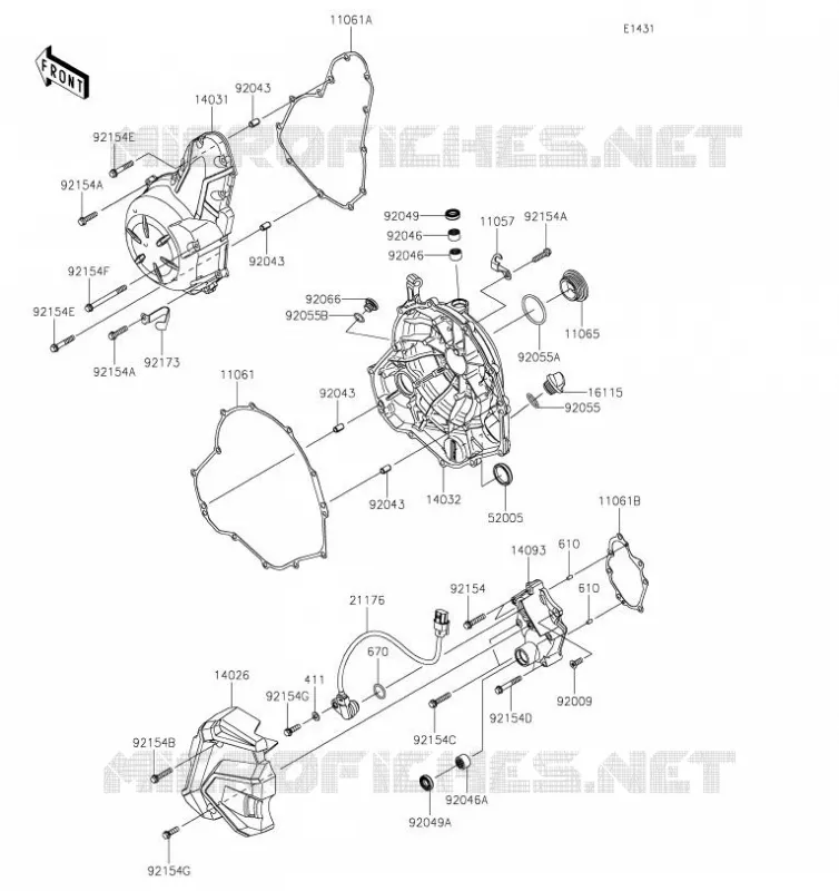 COUVERCLES MOTEUR Kawasaki MOTOS 650 2019 NINJA 650  EX650KKFA