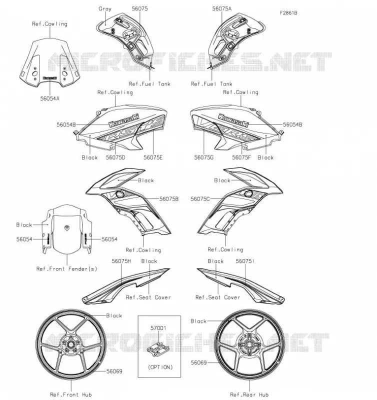 Decals(Gray)(FKFA) Kawasaki MOTOS 650 2019 VERSYS 650  KLE650FKF