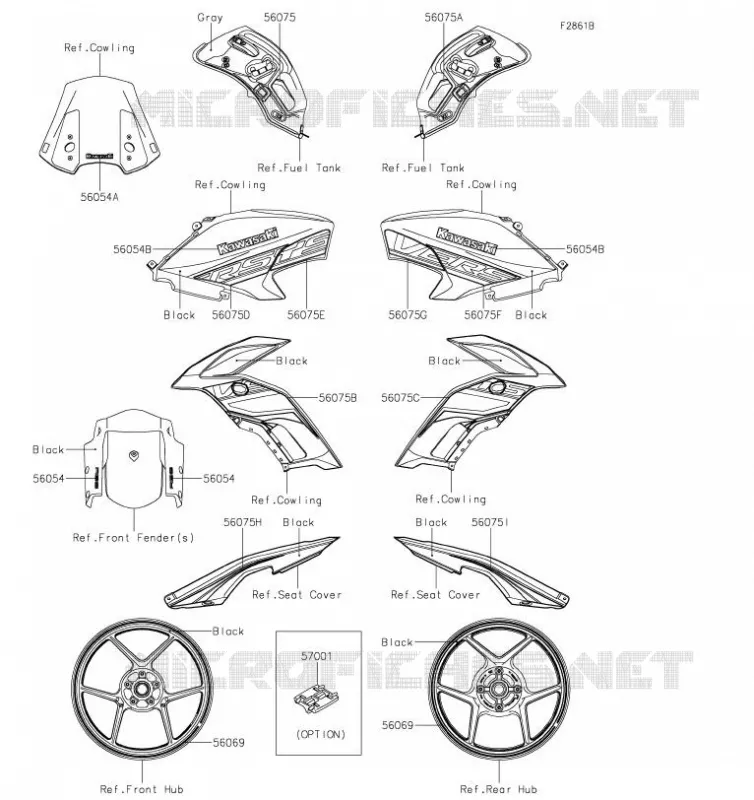Decals(Gray)(FKFA) Kawasaki MOTOS 650 2019 VERSYS 650  KLE650FKF