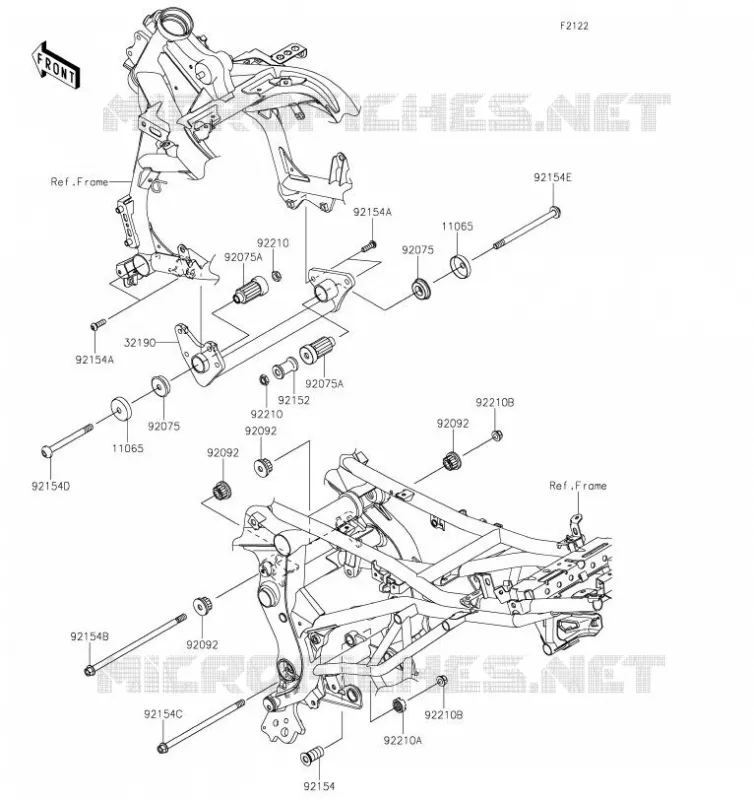 SUPPORT MOTEUR Kawasaki MOTOS 650 2019 VERSYS 650  KLE650FKF
