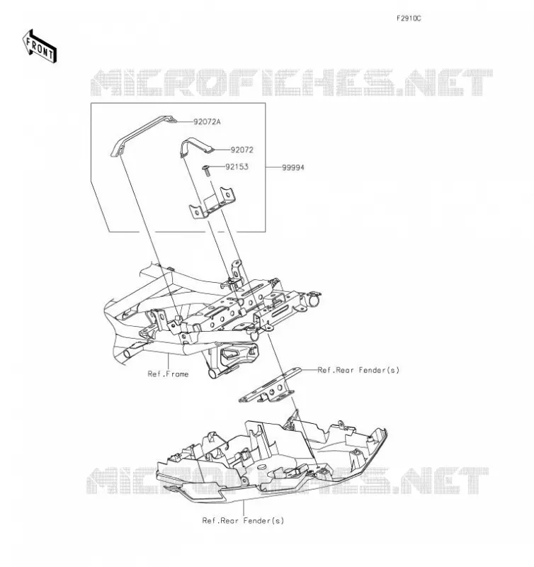 ACCESSOIRE (SUPPORT ANTIVOL U) Kawasaki MOTOS 650 2019 VERSYS 650  KLE650FKFA