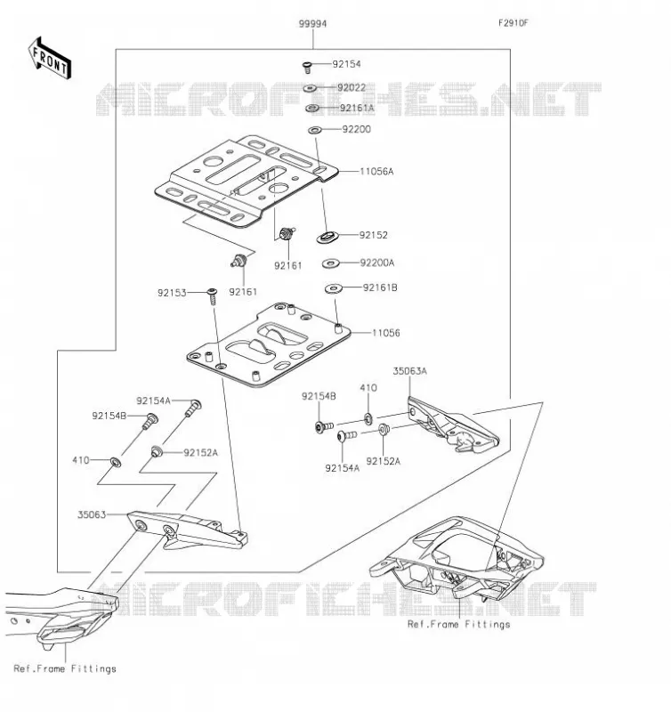 ACCESSOIRE (SUPPORT TOP CASE) Kawasaki MOTOS 650 2019 VERSYS 650  KLE650FKFA