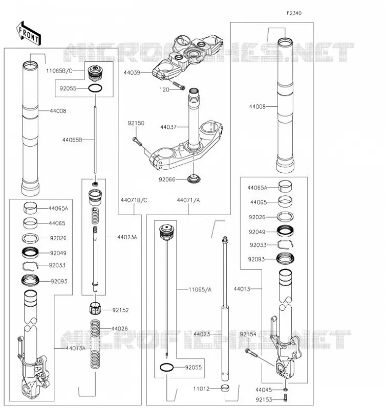 FOURCHE Kawasaki MOTOS 650 2019 VERSYS 650  KLE650FKFA