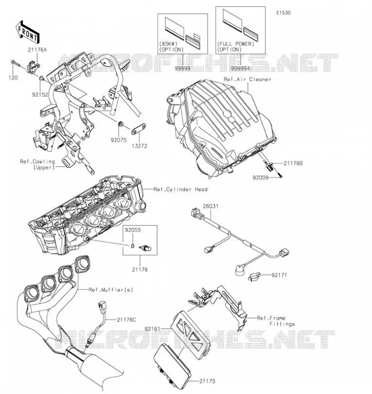 INJECTION CARBURANT Kawasaki MOTOS 1000 2019 VERSYS 1000  KLZ1000CKF