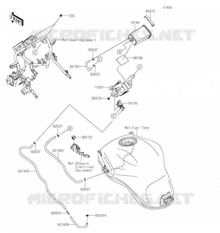 SYSTEME D'EVAPORATION CARBURANT Kawasaki MOTOS 1000 2019 VERSYS 1000  KLZ1000CKF