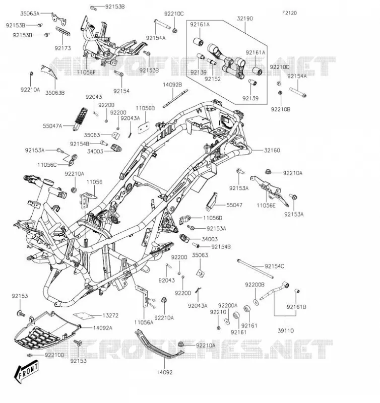 CH&Acirc;SSIS Kawasaki SCOOTER 125 2019 J125  SC125CKF