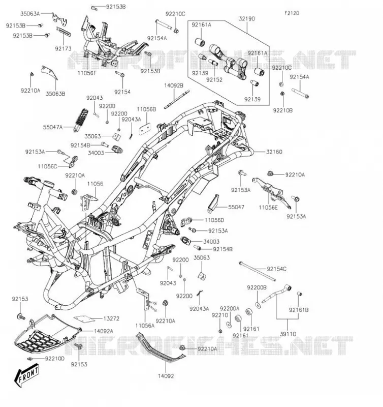 CH&Acirc;SSIS Kawasaki SCOOTER 125 2019 J125  SC125CKFA