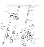 GARDE BOUE AVANT pour Kawasaki J300 2019