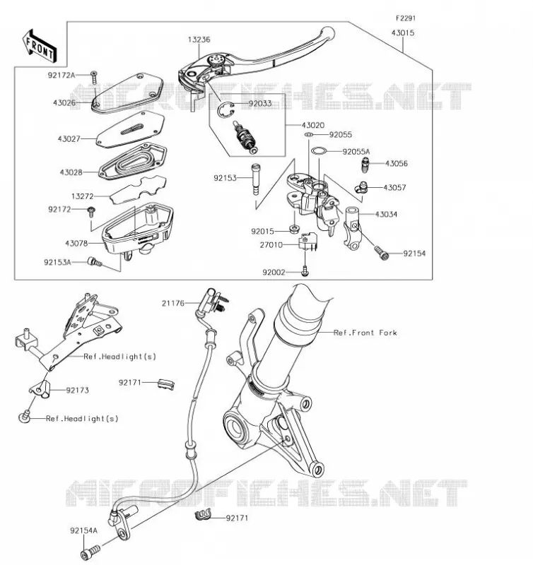 MAITRE CYLINDRE AV Kawasaki MOTOS 1000 2019 Z1000R  ZR1000JKF