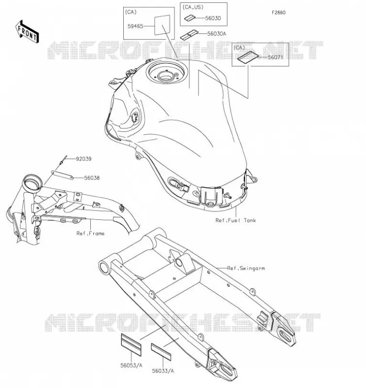 LABEL Kawasaki MOTOS 900 2019 Z900  ZR900BKF