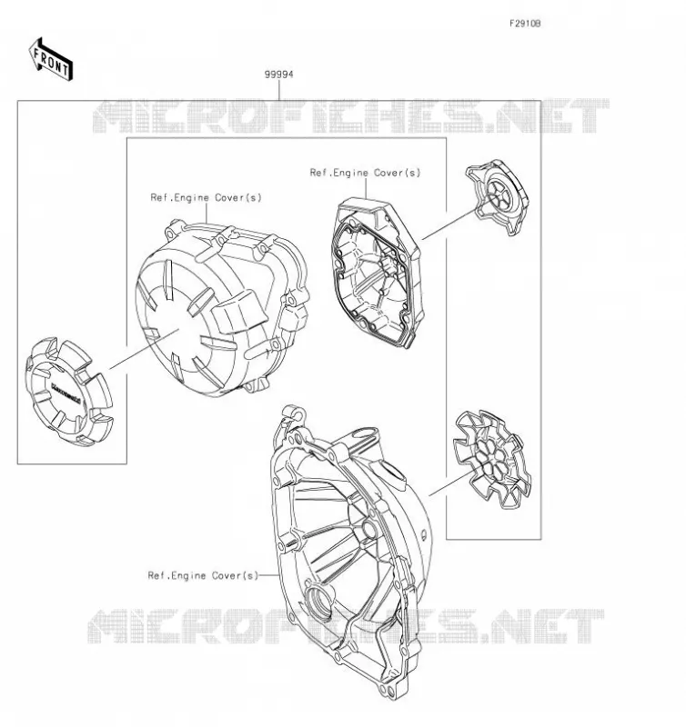 Accessory(Engine Cover Ring) Kawasaki MOTOS 900 2019 Z900  ZR900BKF