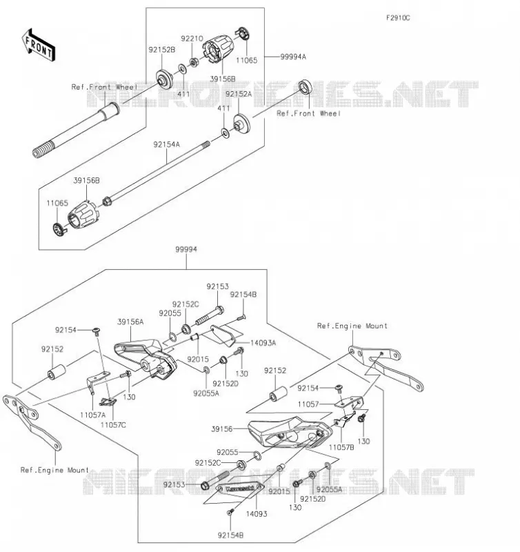 Accessory(Slider) Kawasaki MOTOS 900 2019 Z900  ZR900BKF