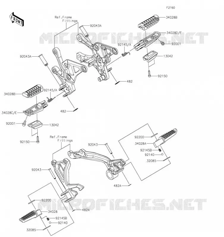 REPOSE PIED Kawasaki MOTOS 900 2019 Z900  ZR900BKF