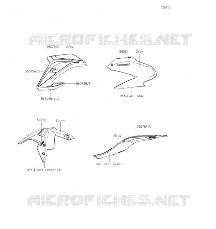 STICKER(GRAY) Kawasaki MOTOS 900 2019 Z900  ZR900BKF