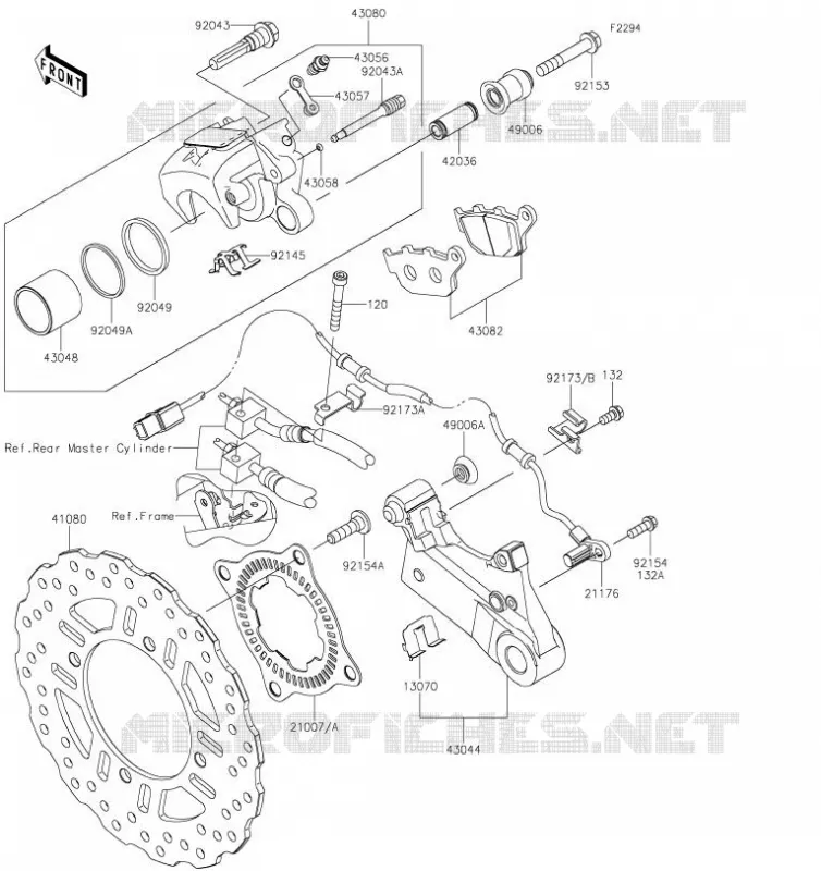 FREIN ARRIERE Kawasaki MOTOS 900 2019 Z900  ZR900BKF
