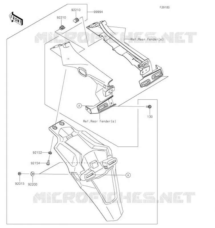 Accessory(Extended Flap) Kawasaki MOTOS 900 2019 Z900  ZR900BKF