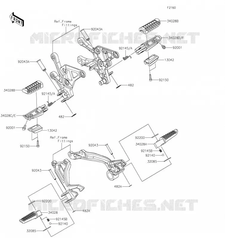 REPOSE PIED Kawasaki MOTOS 900 2019 Z900  ZR900DKF