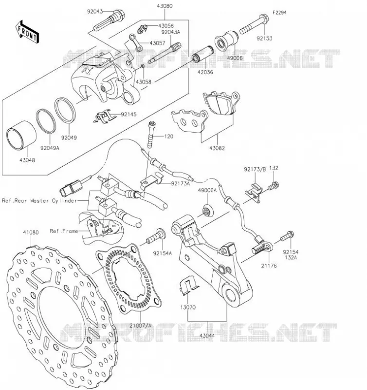 FREIN ARRIERE Kawasaki MOTOS 900 2019 Z900  ZR900DKF