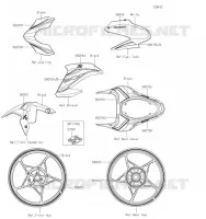 Decals(White)(DKF) pour Kawasaki Z900 2019