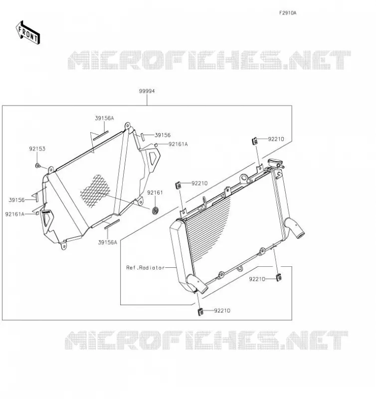 Accessory(Radiator Screen) Kawasaki MOTOS 900 2019 Z900  ZR900DKF