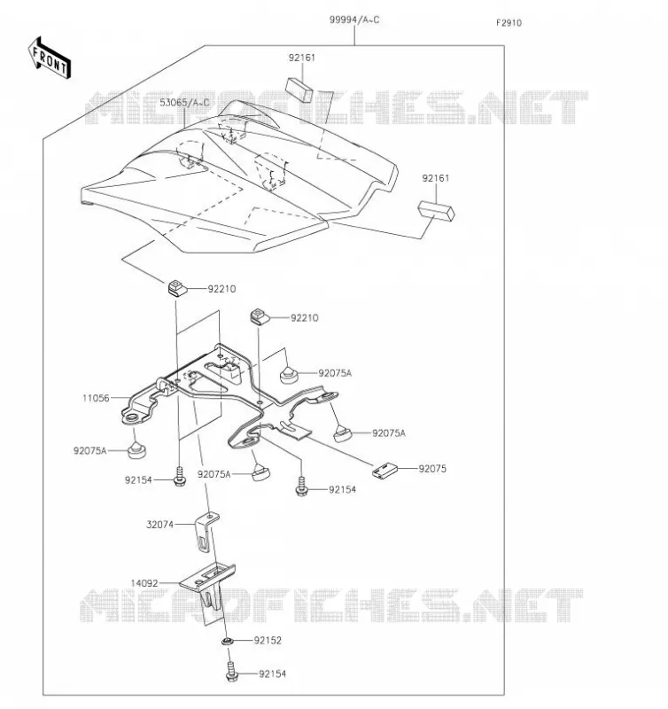 ACCESSOIRE (COUVRE SELLE) Kawasaki MOTOS 1000 2019 Z1000SX  ZX1000WKF