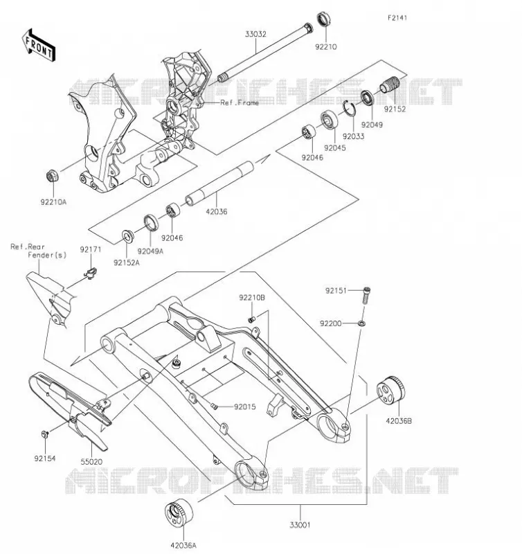 BRAS OSCILLANT Kawasaki MOTOS 1000 2019 Z1000SX  ZX1000WKF