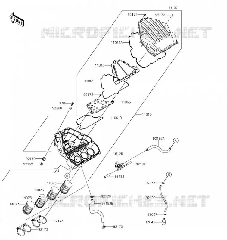 FILTRE A AIR Kawasaki MOTOS 1000 2019 Z1000SX  ZX1000WKF