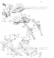 GARDE BOUE ARRI&Egrave;RE pour Kawasaki Z1000SX 2019