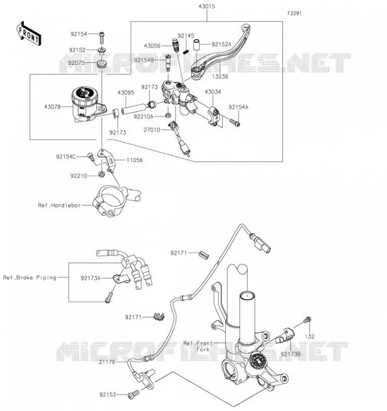 MAITRE CYLINDRE AV Kawasaki MOTOS 1000 2019 NINJA ZX-10R  ZX1002EKF