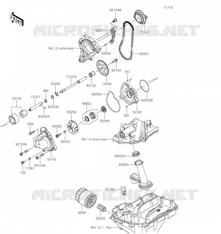 POMPE A HUILE/FILTRE &Agrave; HUILE Kawasaki MOTOS 1000 2019 NINJA ZX-10R  ZX1002EKF