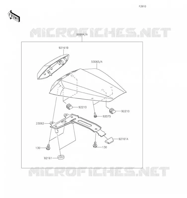 ACCESSOIRE (COUVRE SELLE) Kawasaki MOTOS 1000 2019 NINJA ZX-10R  ZX1002FKFA